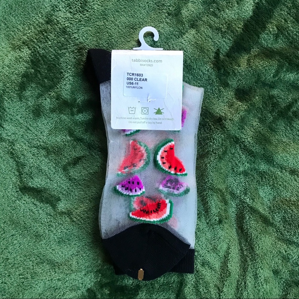 Japanese Sheer Watermelon Socks NWT - Picture 2 of 3